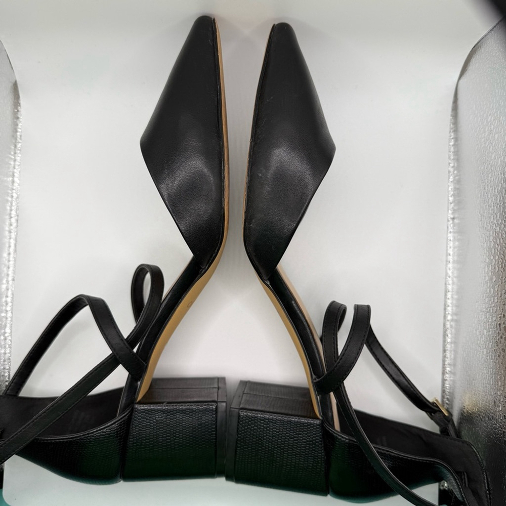 Aldo Black Elegant Heels Ankle Straps Women’s 10 - Picture 7 of 11